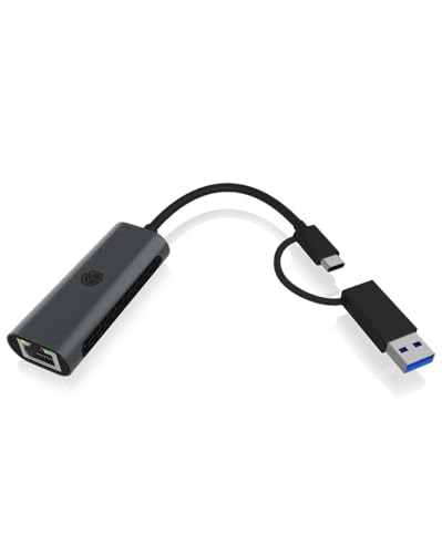USB Type-C®/Type-A zu 2.5 Gigabit Ethernet LAN Adapter, Anthrazit (IB-LAN301-C3)