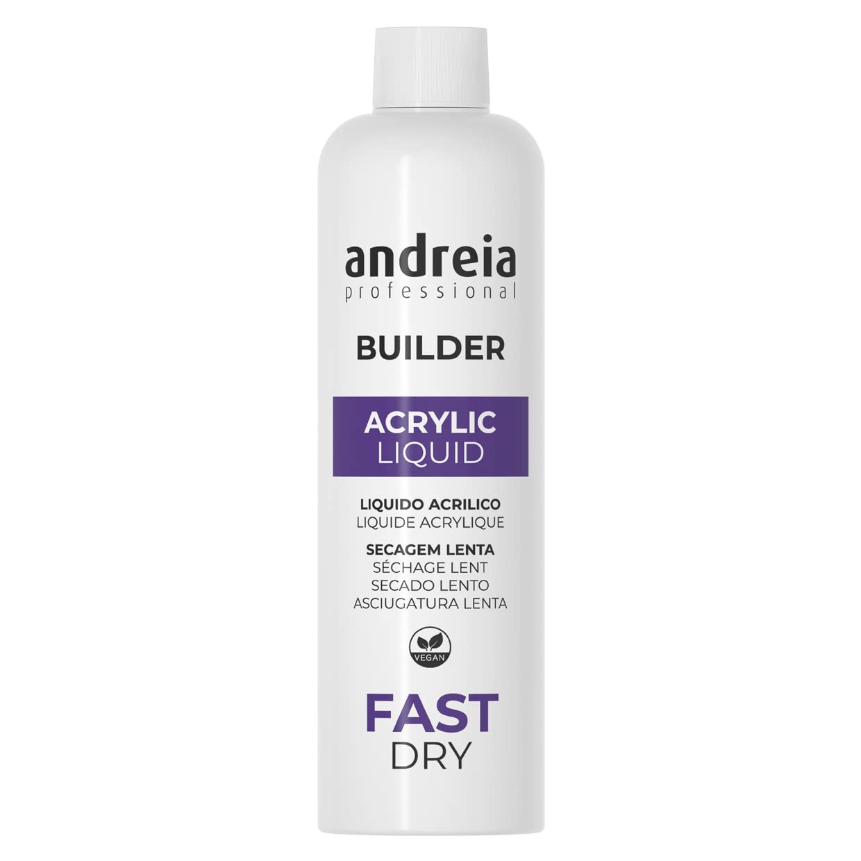 Andreia Professional Nail Builder Acrylic Monomer Liquid - Fast Dry 250 ml - For Professionals - Quick Dry - Salon Quality Strong Adhesion Extensions