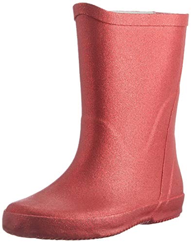 CELAVI Girls Wellies with Glitter Rain Boot, Baked Apple, 24 EU