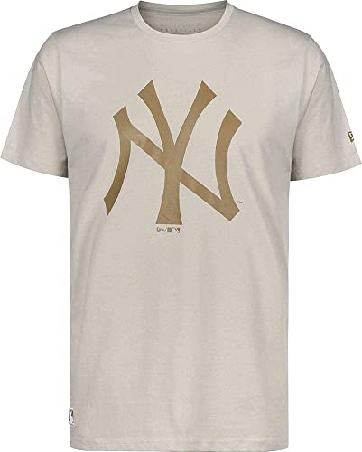 New Era Herren MLB Seasonal Team Logo Tee Neyyan STN Kurzärmeliges T-Shirt, Beige (med beige), XS