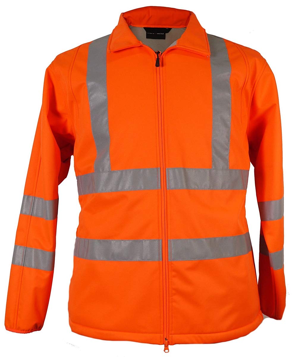 Marc & Mark Übergrössen Arbeits-Softshelljacke / -weste Reflektorstreifen Orange 10XL