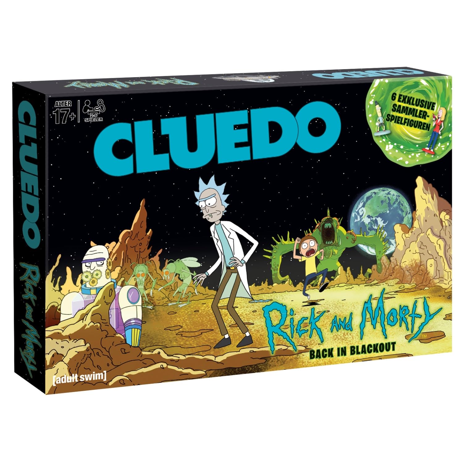 Winning Moves - Cluedo - Rick and Morty - Rick and Morty Merch - Alter 17+ - Deutsch