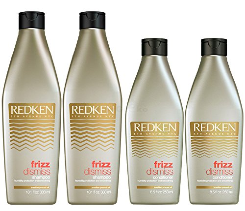 Redken Frizz Dismiss Set - 2x Shampoo 300ml + 2x Conditioner 250ml = 1100ml