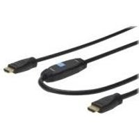 Digitus HDMI High Speed with Ethernet - Video-/Audio-/Netzwerkkabel - HDMI - 28 AWG - HDMI, 19-polig (M) - HDMI, 19-polig (M) - 20,0m - Doppelisolierung - Schwarz (AK-330118-200-S)