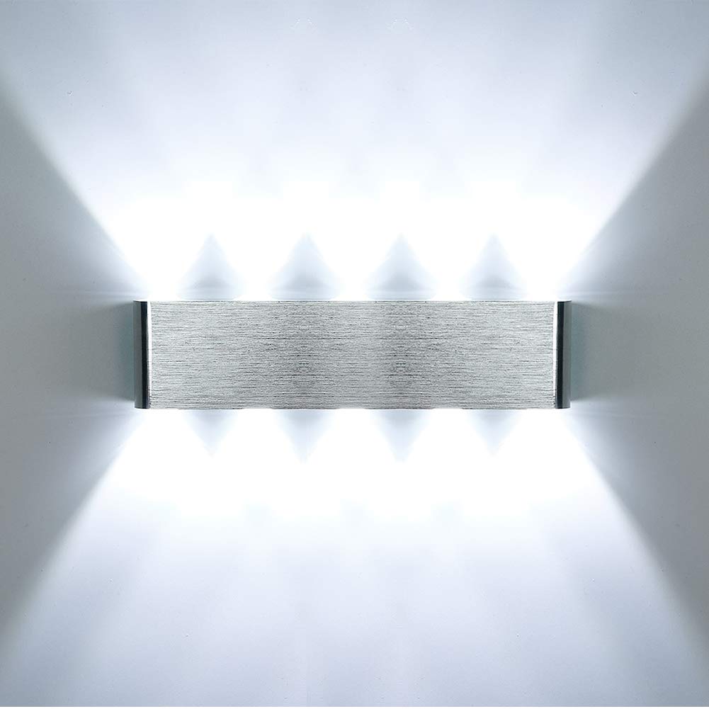 HAWEE Modern LED Wandleuchte Innen Wandlampe LED Up Down Aluminium für Schlafzimmer, Flur, Wohnzimmer, Treppe, KTV, 20W Weiß
