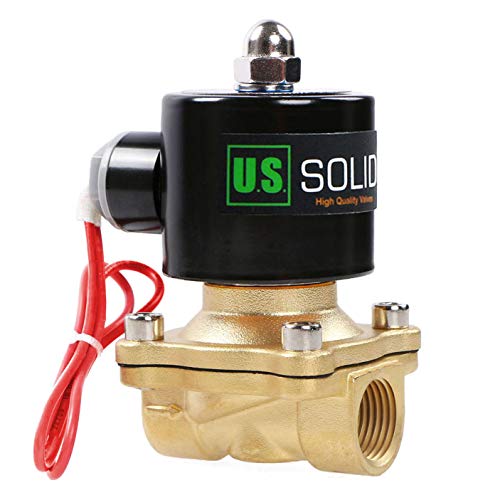 U.S. Solid 1/2" G 220V AC Messing Magnetventil Direktgesteuert für Wasser Luft Gas Öl NC Brass Solenoid Valve