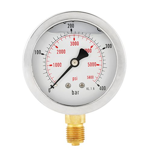 63mm Manometer Analog Gasdruckanzeige 0-250Bar 0~3750PSI für Wasser Luft Öl Dial Instrument Basis Eintrag G 1/4"