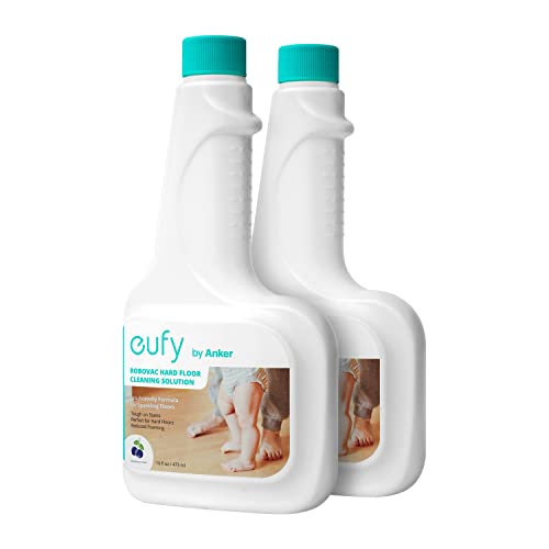 eufy flüssige Reinigungslösung für Hartböden (2 Flaschen), Kompatibel mit allen eufy 2-in-1 hybriden RoboVacs, 473ml, Bodenreiniger, umweltfreundlich, pflanzlich