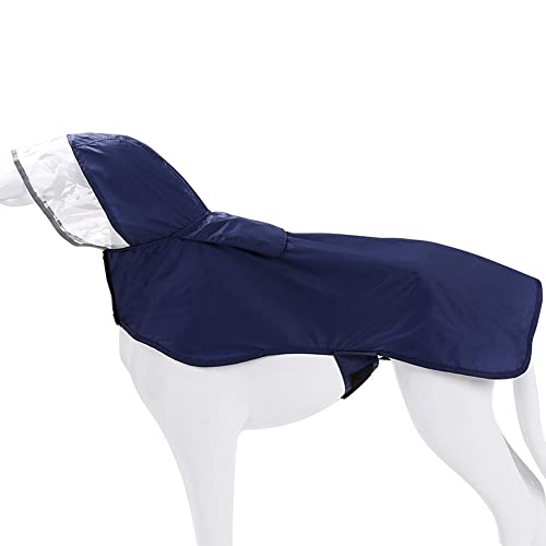 Hunde Regenmantel Golden Retriever Regenmantel wasserdichte Nylonregen Kleidung Kapuze Für Kleine Und Große Große Undurchlässig,Blau,L