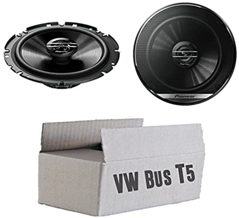 VW Bus T5 Front - Lautsprecher Boxen Pioneer TS-G1720F - 16cm 2-Wege Koax Koaxiallautsprecher Auto Einbausatz - Einbauset