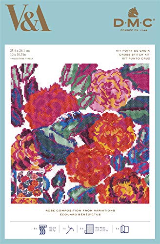 DMC V&A Art Déco Fleurs Rose Composition Variations