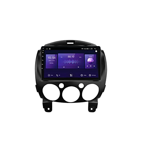 Android 11 9-Zoll-Navigator für Mazda 2 2007–2013, Autoradio, Touchscreen, Bluetooth-Autoradio, unterstützt WiFi, GPS, USB, Lenkradsteuerung, Bluetooth, Spiegelverbindung, vollständiger RCA