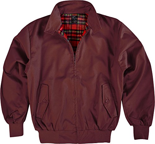 GearUp Original Harrington Jacke English Style in 12 verschiedenen Designs wählbar Farbe Bordeaux Größe XXL