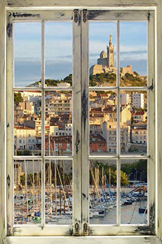 Scenolia Glasbild aus Acrylglas, Motiv EIN Blick auf Marseille, 40 x 60 cm | Moderne Wanddekoration