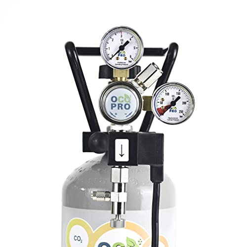 OCOPRO Profi CO2 Druckminderer mit Magnetventil, Doppelmanometer & Feinnadelventil