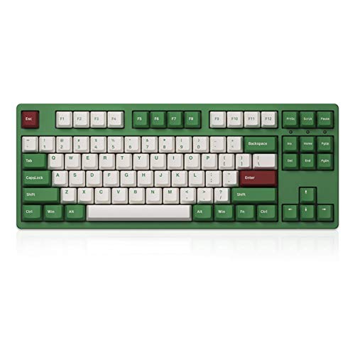 Akko TKL mechanische Gaming-Tastatur mit 87 Tasten, Matcha Red Bean Themed programmierbare Tastatur, PBT Doubleshot Keycaps und Anti-Ghosting (Gateron Pink Linear Switch)