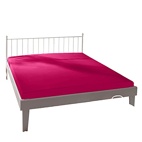 Bassetti Spannbettlaken Single-Jersey Fuchsia Größe 180x200 cm - 200x200 cm