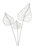 Crispe home & garden Gartenstecker Edelrost - Herzblatt-Set - Rankhilfe Gartendeko bestehend aus DREI verschiedenen Größen Herzblätter