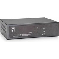 LevelOne FEP-0812W90 - Switch - 4 x 10/100 (PoE+) + 4 x 10/100 (Uplink) - Desktop - PoE+ (85 W) (FEP-0812W90)