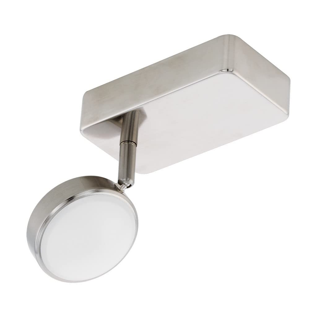 EGLO connect LED Wandspot Corropoli-C, Smart Home Spot 1 flammig, Deckenspot aus Stahl und Kunststoff, Farbe: Nickel matt, weiß, dimmbar, Weißtöne und Farben einstellbar