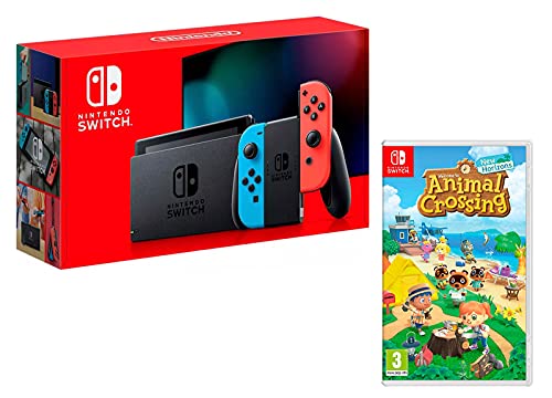 Nintendo Switch V2 32Gb Neon-Rot/Neon-Blau [neues model] + Animal Crossing: New Horizons