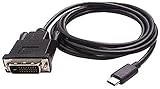 PremiumCord USB-C auf DVI Adapterkabel 1,8m, USB 3.1 Typ C Stecker auf DVI Stecker, Auflösung Full HD 1080p 60Hz, Farbe schwarz