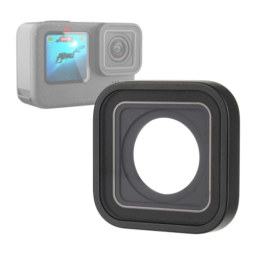GEPULY Glasabdeckung Schutzlinse Ersatz für GoPro Hero 12 12Mini 11 10 9 Schwarz, Kamera-Glasschutz, Objektivabdeckung, Reparaturteilzubehör