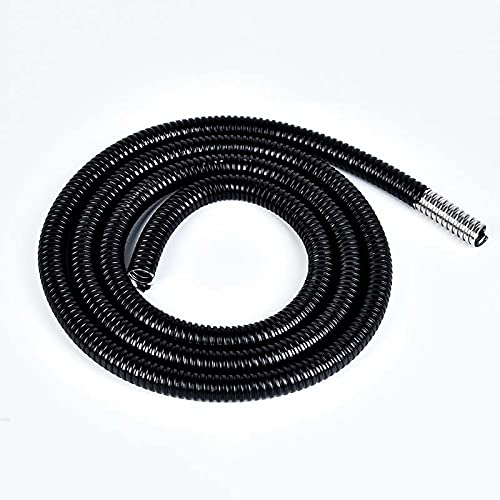 Kabel SchläUche,Kabel Schutz 5m Länge schwarzer Kunststoff beschichteter Metallschlauch wasserdicht Gewindegewellte Flexible Rohrkabels Line-Hülseprotektor (Size : ID 10mm x 5M)