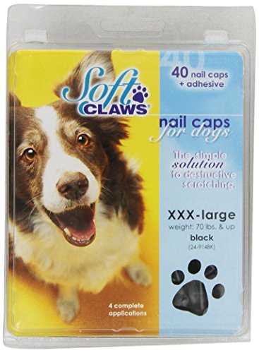 SOFTCLAWS® Krallenschutzes für Hund Große Jumbo (XXX-Large) Farbe Schwarz