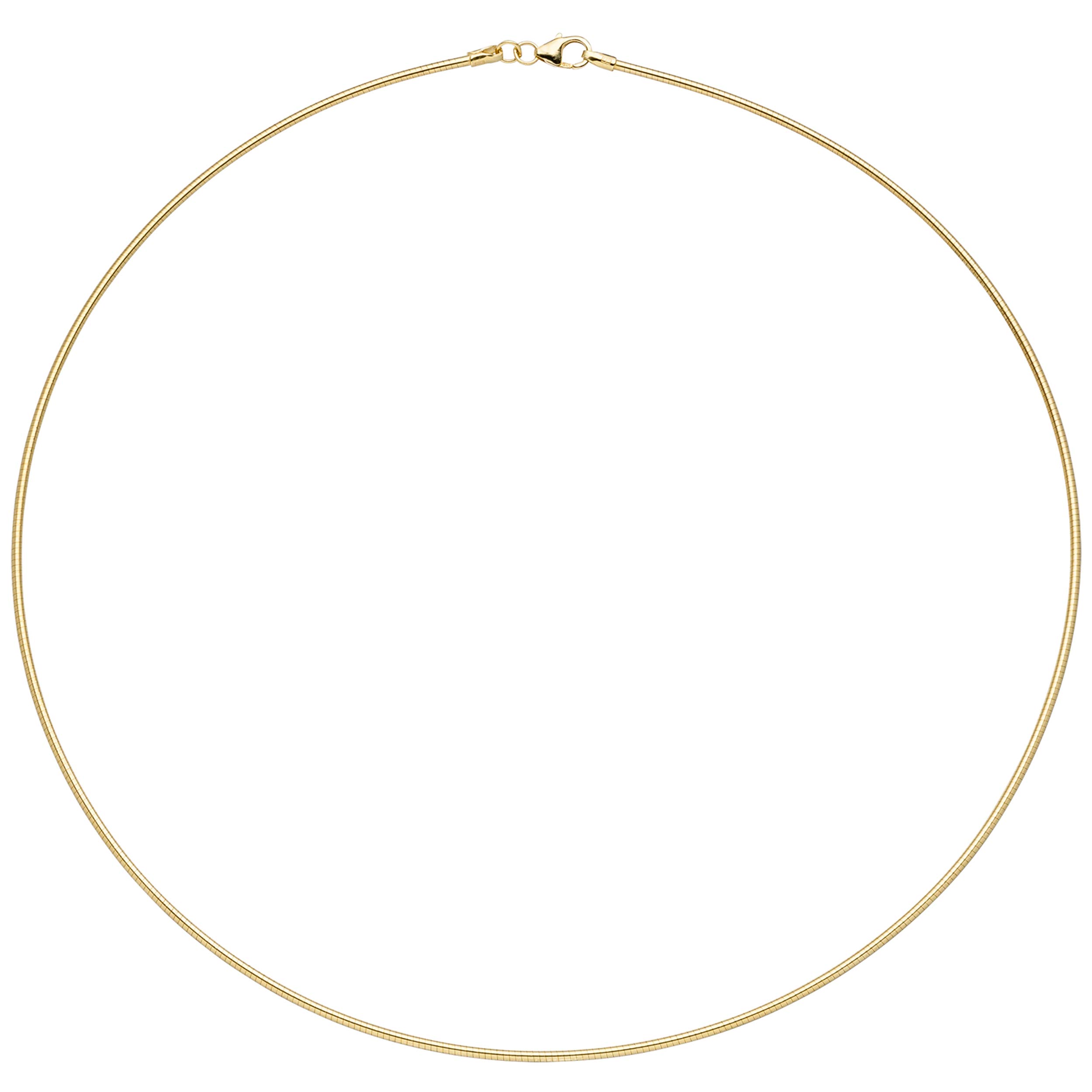 Jobo Damen-Halsreif aus 925 Silber vergoldet 50 cm 1,5 mm