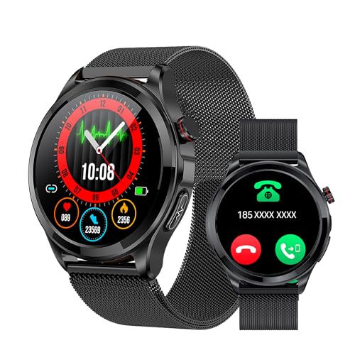 DigiKuber Smart Watch EKG & Zifferblatt/Anruf Annehmen, 1,39 Zoll Wasserdicht Smartwatch mit Blutdruck, SpO2, PPG, Herzfrequenz, Nachricht & Anruferinnerung für Android iOS