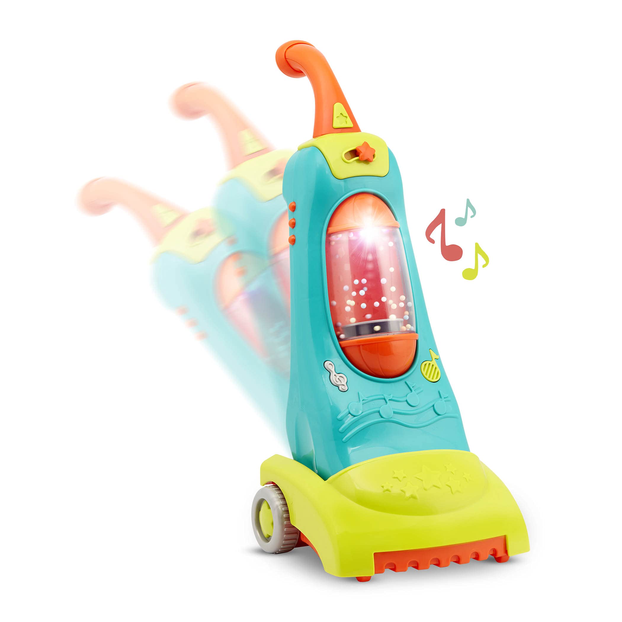 Battat BT2741C1Z Kinder Staubsauger mit Musik, Lichtern und realistischen Geräuschen, Haushaltsspielzeug – Spielzeug für Mädchen und Jungen ab 2 Jahren, Bunt