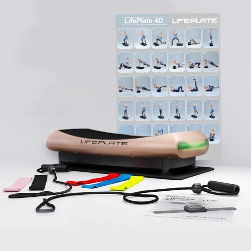 MAXXUS Vibrationsplatte LifePlate 4D - 3 Motoren, 440 Watt, 3 Programme, 120 Stufen, 3 Vibrationsarten (3D, Linear, Oszillierend), inkl. Zubehör - Vibrationstrainer für Muskelaufbau, Training, Zuhause