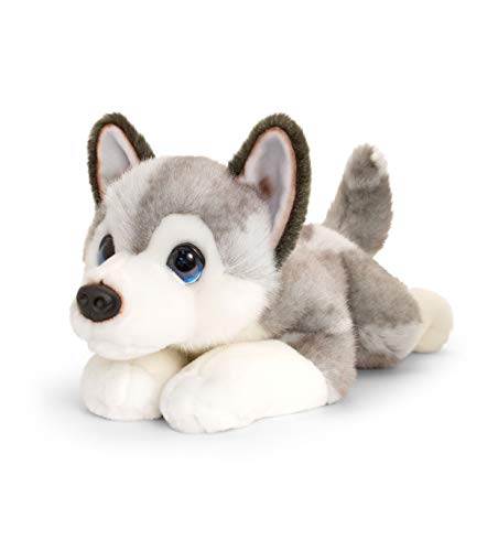 Keel Toys SD2522 Plüschtier, Signature Cuddle Puppy Husky, Grau/Weiß
