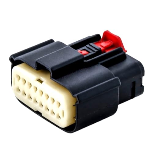 VAIGAI Yige Store 1 Set 2/3/4/6/8/12/16 Pin Automotive Light Lamp Connector Ignition Coil Male Female Plug Fit Compatible F;R/D C/H/EL B;U/K 33481-0201 (Color : 16p female, Size : 1 set)