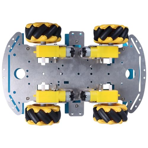 IEW Smart Robot Car Kit Vierrad Smart Mecanum Wheel Single-Layer Aluminiumlegierung Auto Chassis DIY Montage Kit Auto Ersatzteile
