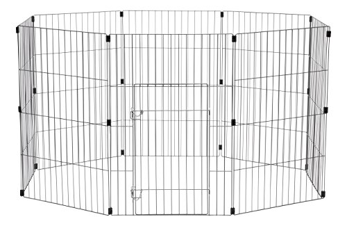 Iris Wire Exercise Pet Pen, 36-Inch, Silver