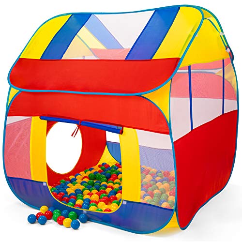 KIDUKU® Bällebad XXL + 300 Bälle + Tasche Spielhaus Babyzelt Spielzelt Kinderzelt ideal für dinnen und draußen