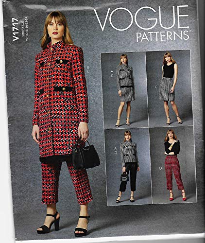 Vogue Misses Sportswear Patterns V1717F5 Sportbekleidung für Damen, weiß, F5 (16-18-20-22-24)
