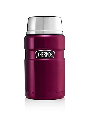 Thermos Thermosflasche aus Edelstahl, Himbeerfarben, 710 ml