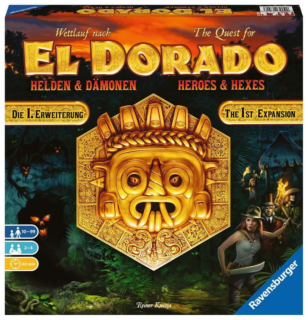 Ravensburger 26790 - El Dorado Helden und Dämonen - Erste Erweiterung, Strategiespiel, Spiel für Erwachsene und Kinder ab 10 Jahren - Taktikspiel für 2-4 Spieler
