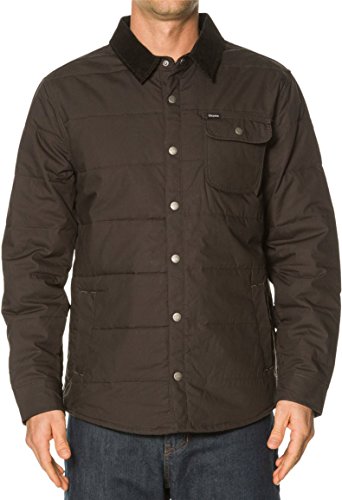 Brixton Herren Cass Tailored Fit Quilted Jacket Gesteppte Jacke, schwarz/schwarz, Medium