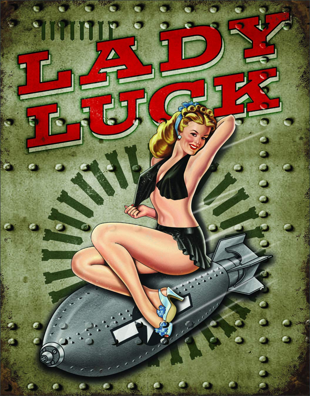 Desperate Enterprises Legends Lady Luck Blechschild Usa GroÃŸ NEU 40x31cm S2174