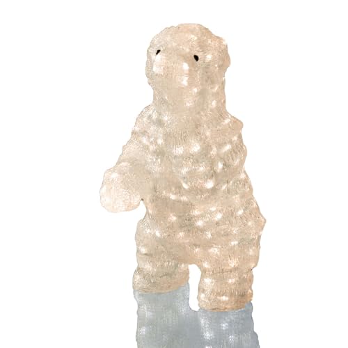 Hellum 575163, LED - Eisbär, Außendekoration, mit 200 warm-weißen LED´s, L: 25 cm, B: 25 cm, H: 50 cm, inkl. Trafo