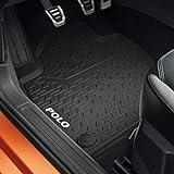 Volkswagen 2G106150282V Gummi Fußmatten 2X Gummimatten vorn Premium Allwettermatten, schwarz, mit Polo Schriftzug