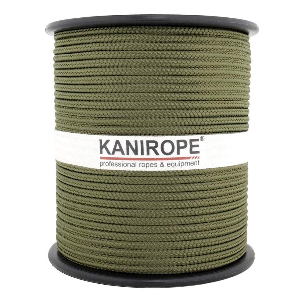 Kanirope® PP Seil Polypropylenseil MULTIBRAID 5mm 100m Farbe Oliv (2802) 16x geflochten