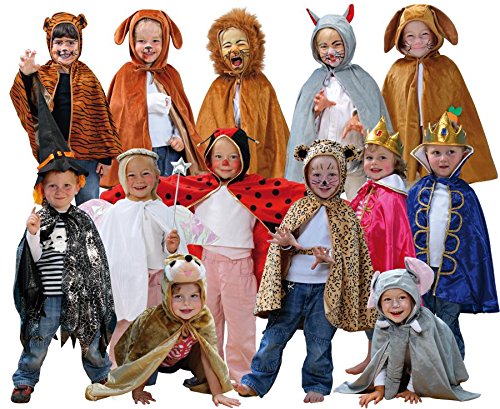 Betzold 52320 - Kinderkostüme, 13 Stück - Universalgröße (3-8 Jahren), Theater, Rollenspiel, Karneval