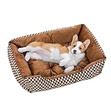 pawstrip Großes Hundebett aus Memory-Schaumstoff, orthopädisches Hundebett & Sofa mit abnehmbarem waschbarem Bezug, Katzenbetten für drinnen Katzen, bequemes Hundekissenbett – maschinenwaschbar