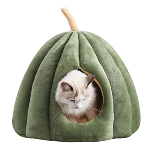 Warmes Katzenhöhlenbett für Innenkatzen, waschbar, selbstwärmende Betten, beruhigendes, flauschiges Zelthaus für kleine Hunde, rutschfeste Unterseite, warmes Katzenbett, Höhle, Zelthaus, kleine und