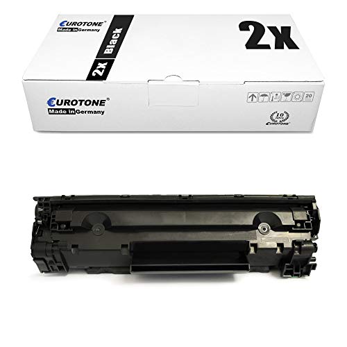 2X Eurotone Toner für Canon I-Sensys MF 3010 ersetzt 3484B002 725 3484B002AA Schwarz Black